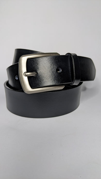 Black Premium Leather Belt